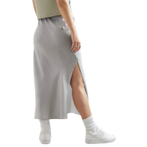 New American Eagle Womens Size 8 Dove Gray Maddie & Kenzie Ziegler Midi Skirt - Picture 3 of 5